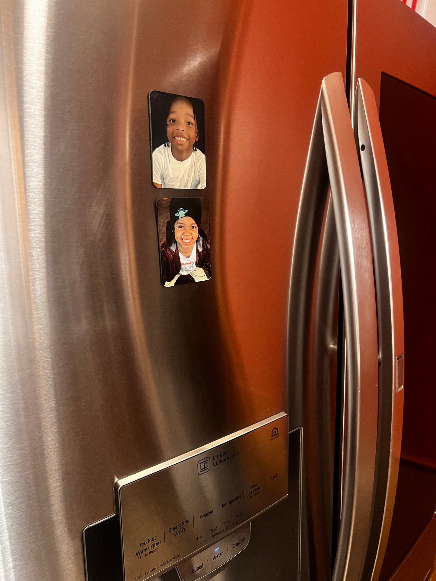 Refrigerator photo magnets