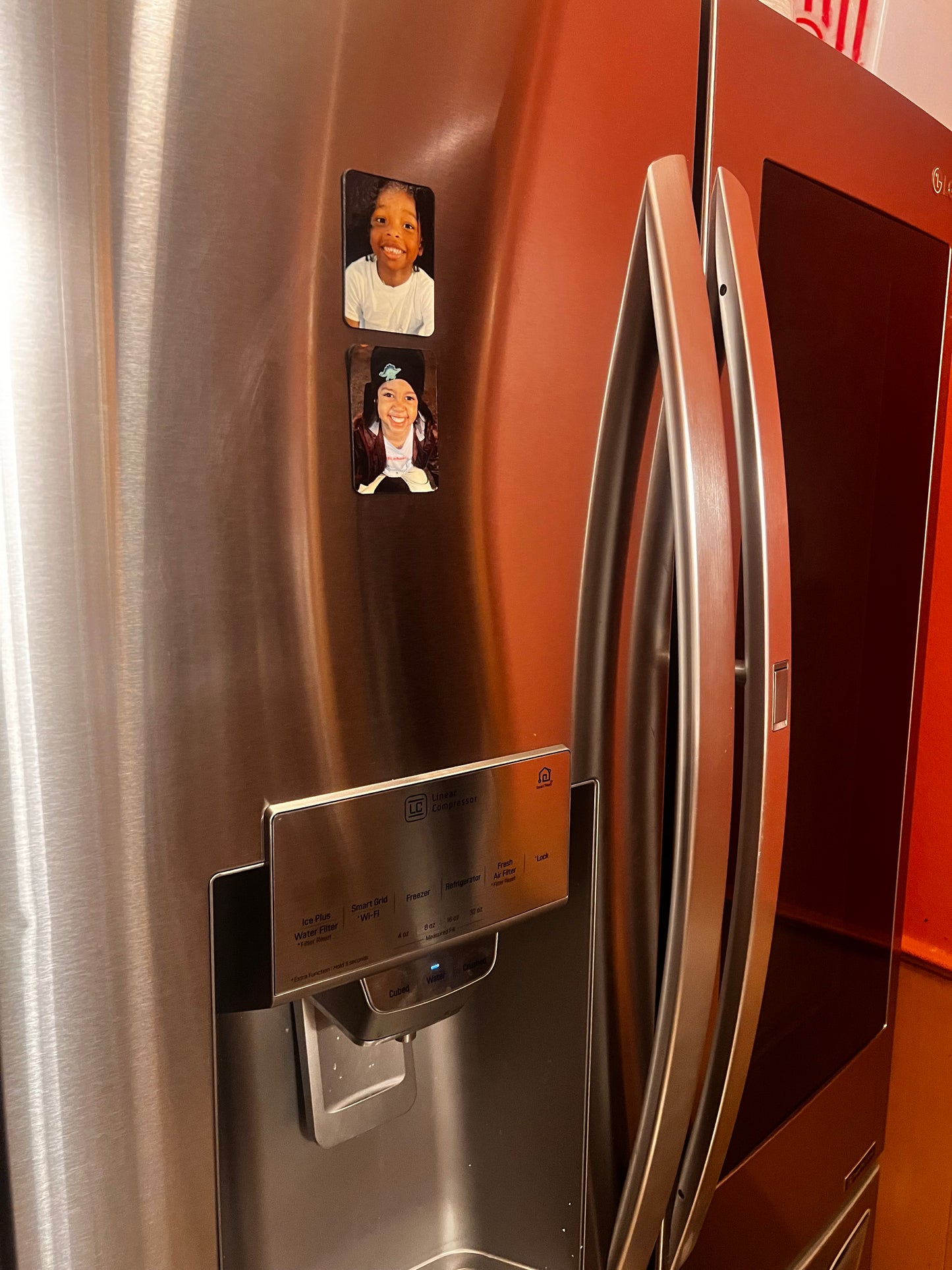 Refrigerator photo magnets