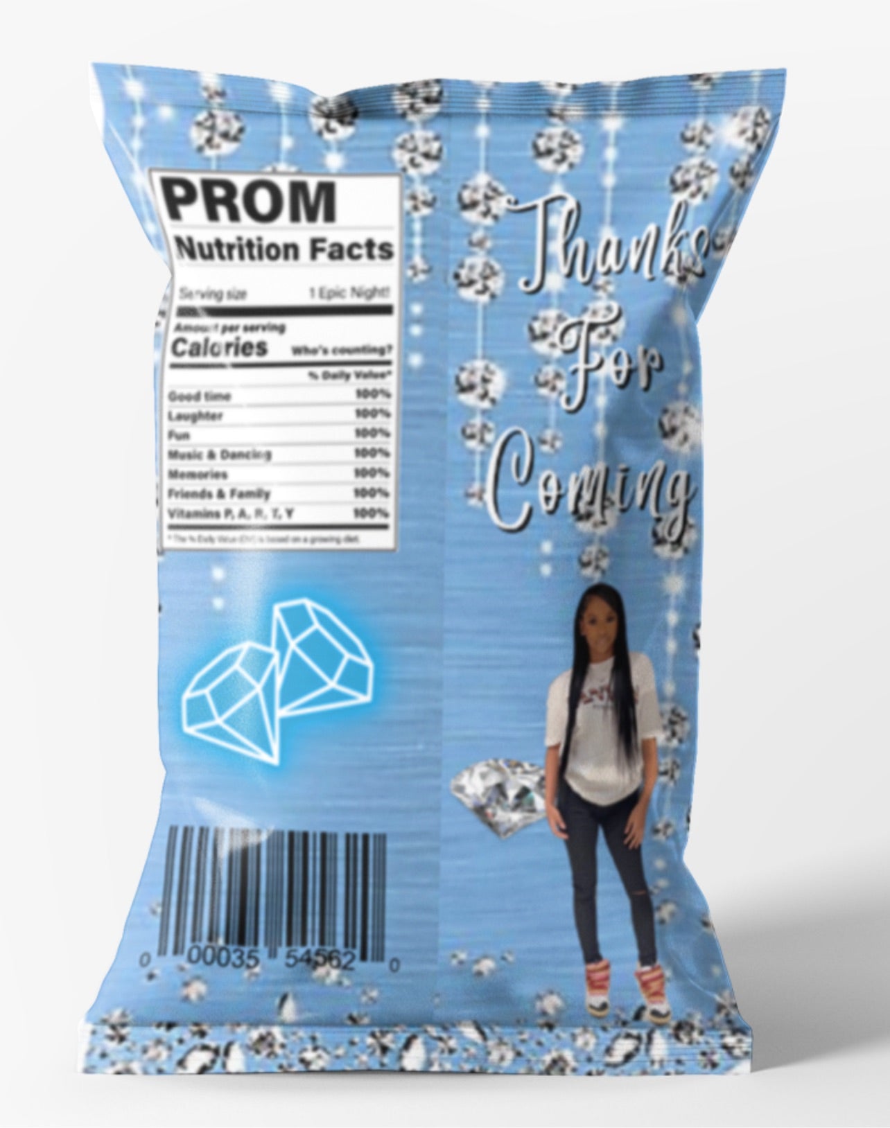 Party favor chip bags: