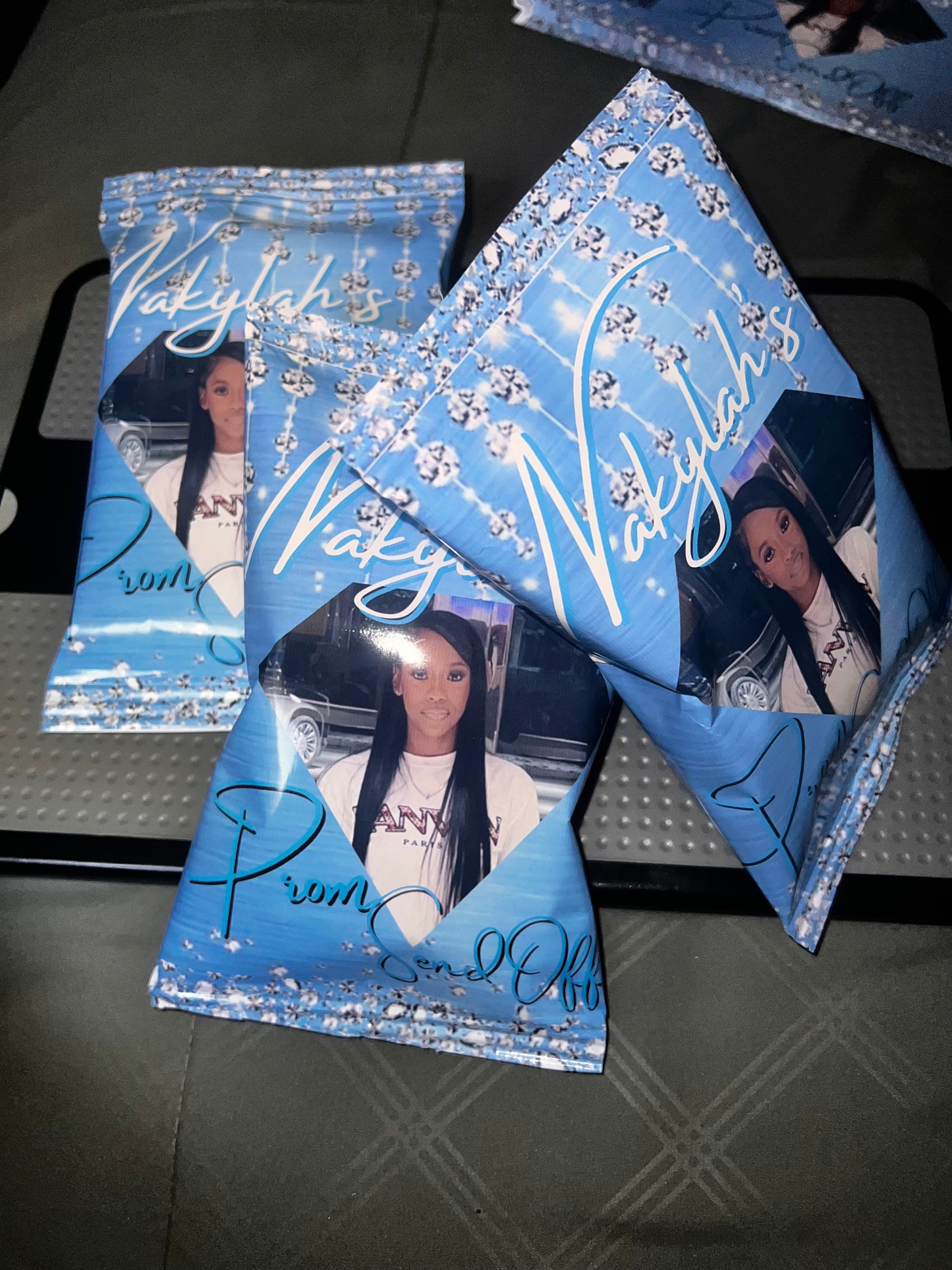 Party favor chip bags: